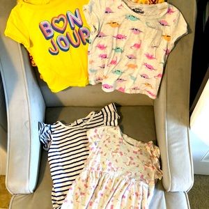 Set of 4 Carter’s Oshkosh girls t-shirts size 3t